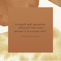 is magick spell guarantee effective? how many percent of success rate?